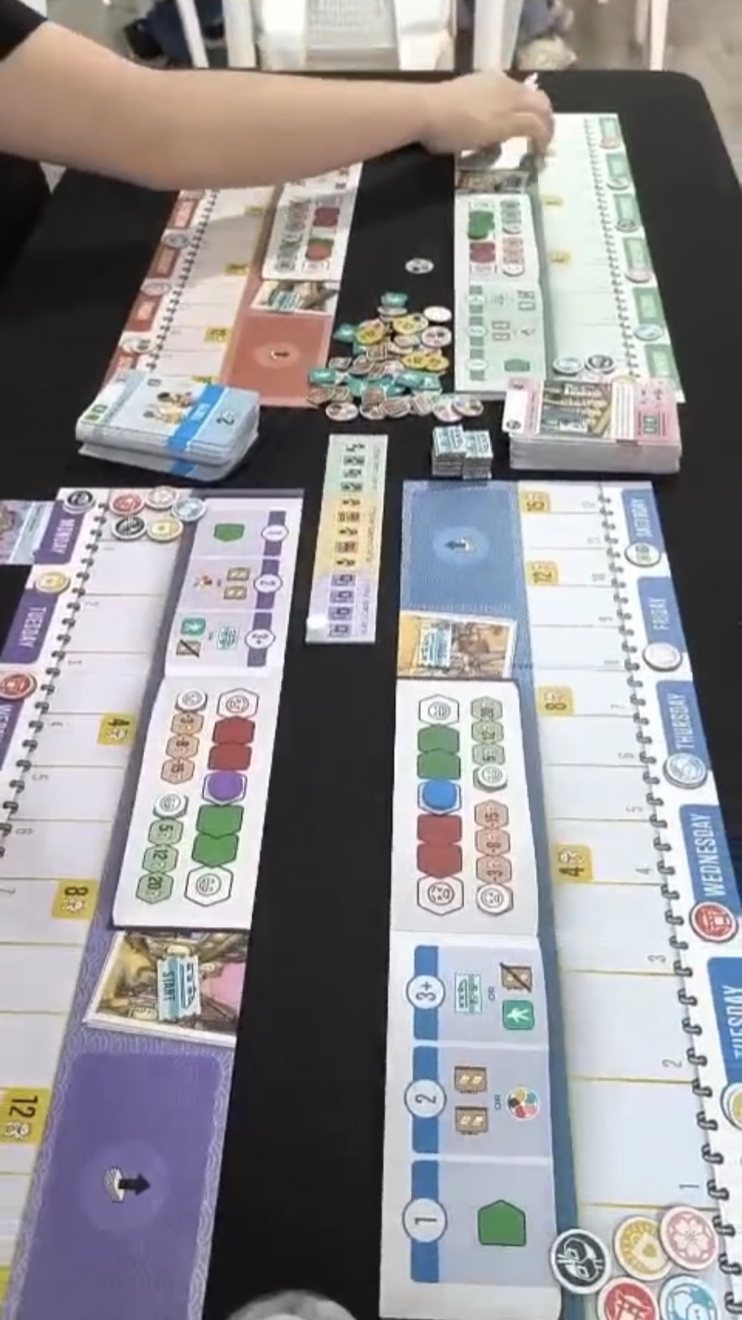 Mesa de juego durante una Tarde de Reconexión